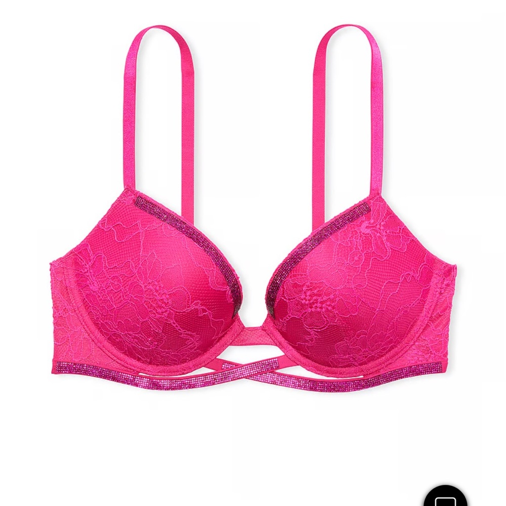 Victoria’s Secret Very Sexy Shine Chain Strap Lace Push-Up Bra